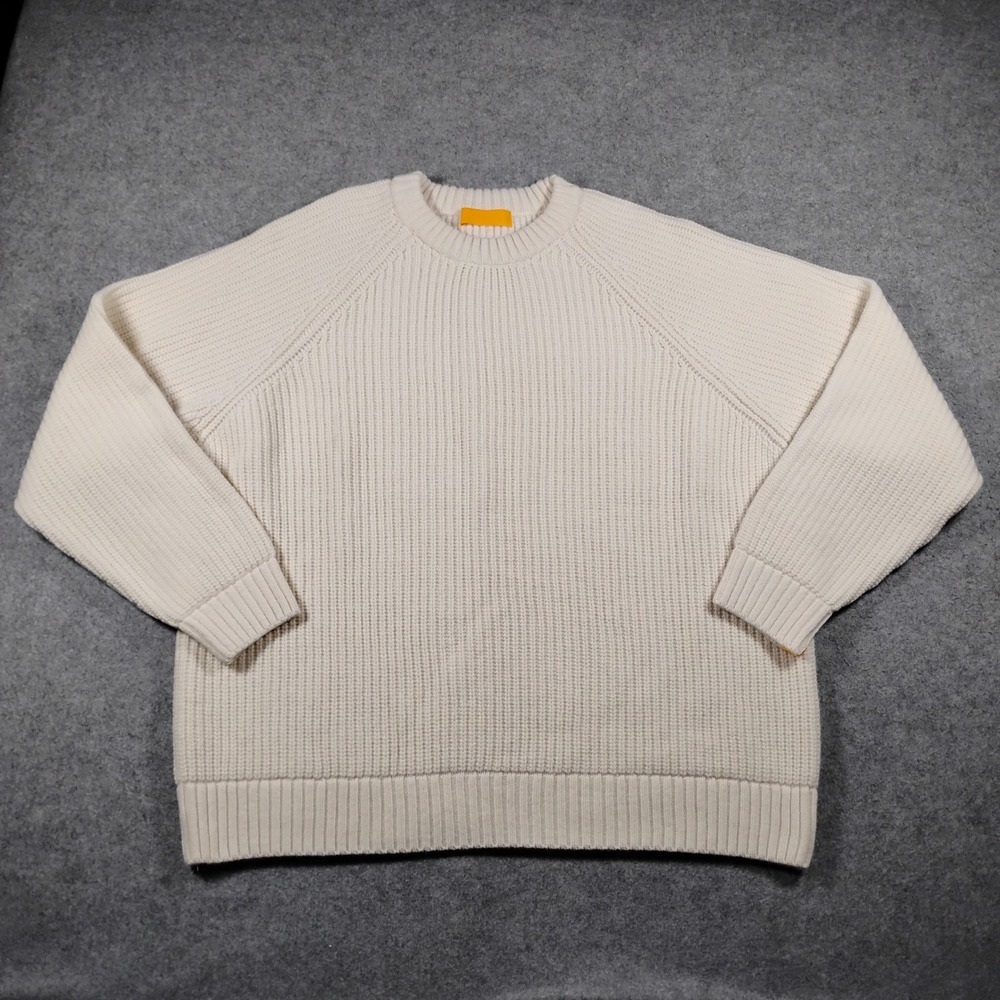 Yellow Label Co. Le Wool Chunky Cream Cream Knit Oversized Sweater Size XL/XXL